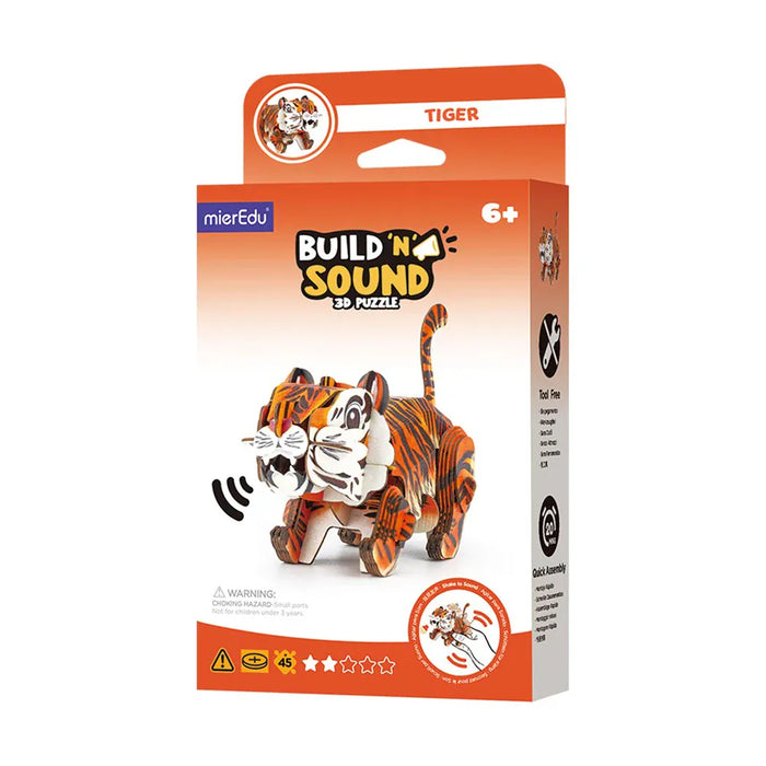 Puzzles mierEdu Build 'n' Sound 3D Puzzle - Tiger