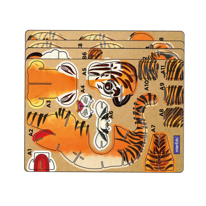 Puzzles mierEdu Build 'n' Sound 3D Puzzle - Tiger