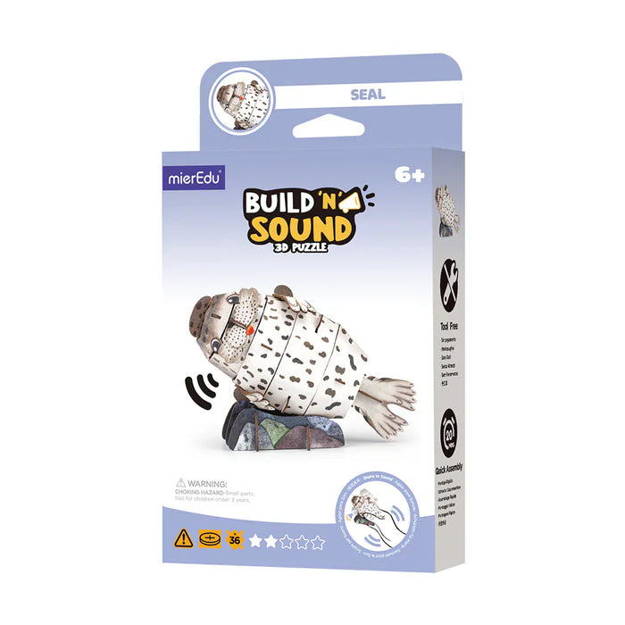 Puzzles mierEdu Build 'n' Sound 3D Puzzle - Seal