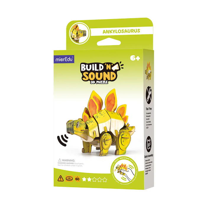 Puzzles mierEdu Build 'n' Sound 3D Puzzle - Stegosaurus