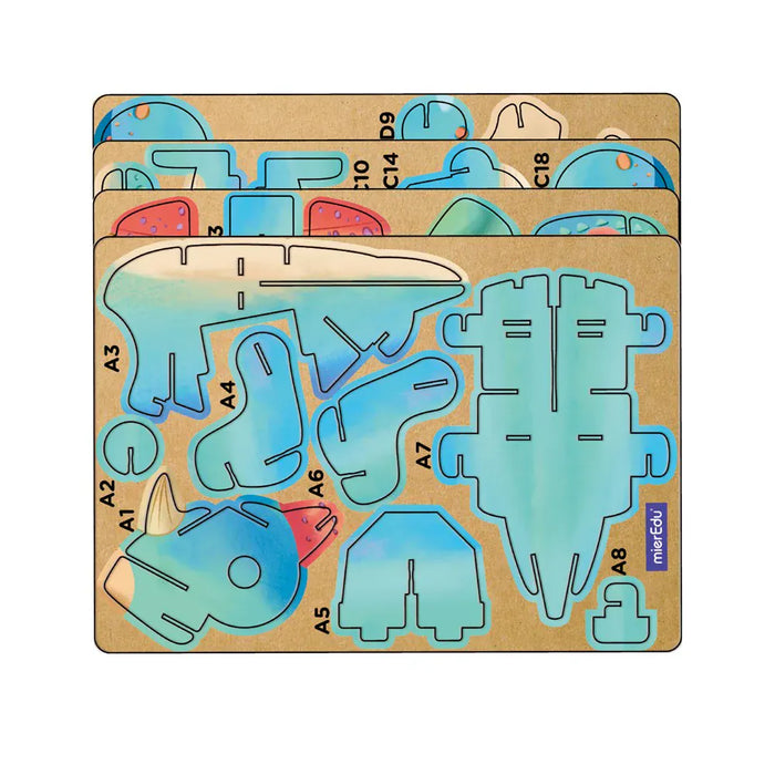 Puzzles mierEdu Build 'n' Sound 3D Puzzle - Triceratops