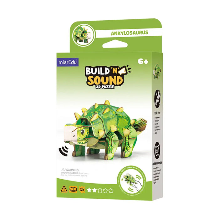 Puzzles mierEdu Build 'n' Sound 3D Puzzle - Ankylosaurus