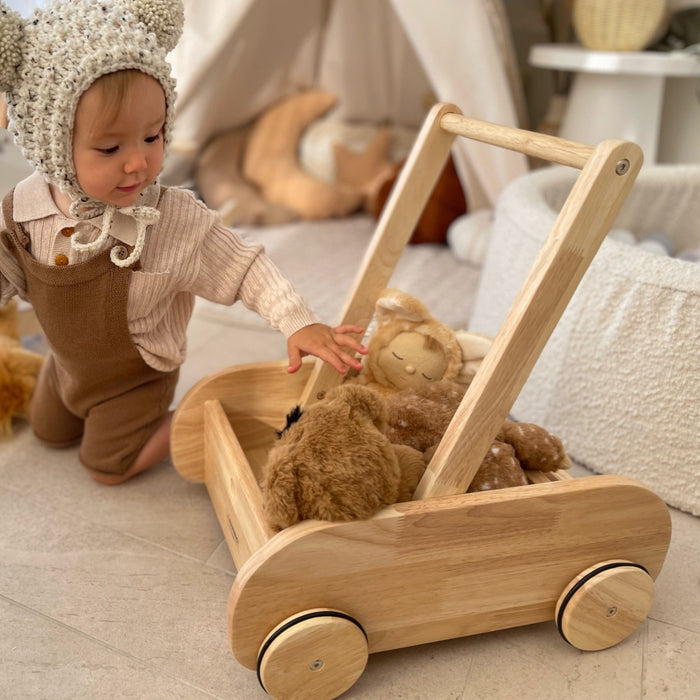 My Duckling Wooden Walker Wagon with Brake — Toypark Australia