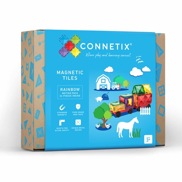 Magnetic Tiles Connetix Tiles 128 Piece Bright Creative Motion Bundle