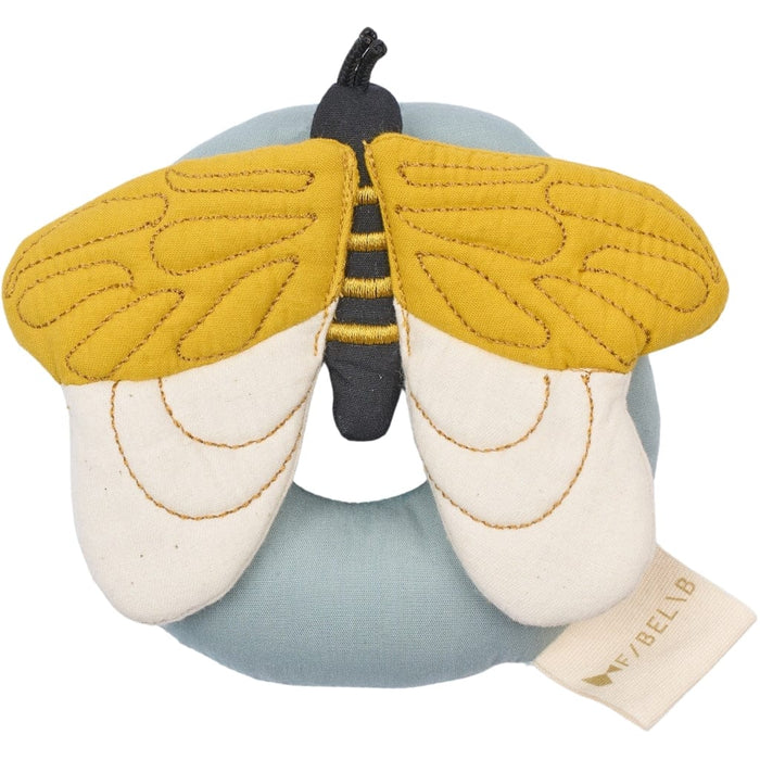 Activity Toys Fabelab Rattle - Bee - Whisper White, 14 cm