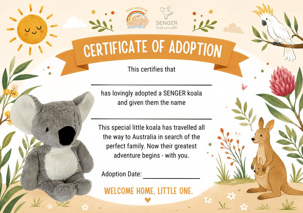 Stuffed Toys SENGER Cuddly Animal - Koala - Australian Exclusive - Removable Heat/Cool Pack (Available by 13 August)