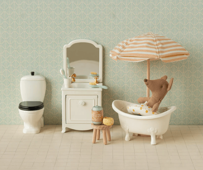 Doll House Furniture Maileg Beach Umbrella Mouse - Soft Coral
