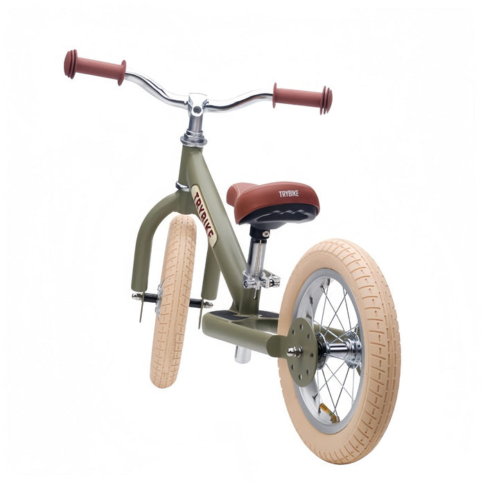 Balance Bike Trybike Steel 2 Wheel Balance Bike - Green Vintage