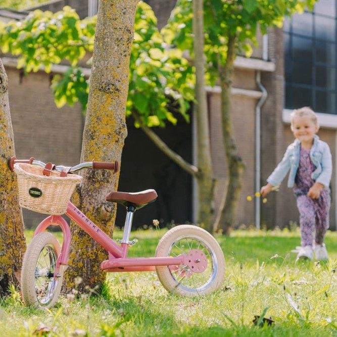 Balance Bike Trybike 2 in 1 Vintage Steel Balance Bike - Pink 8719189161434
