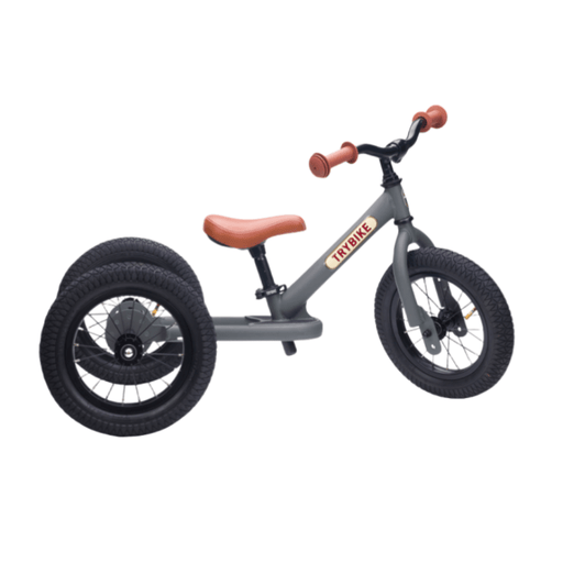 Trybike 2 in 1 Steel Balance Bike - Grey - Toypark