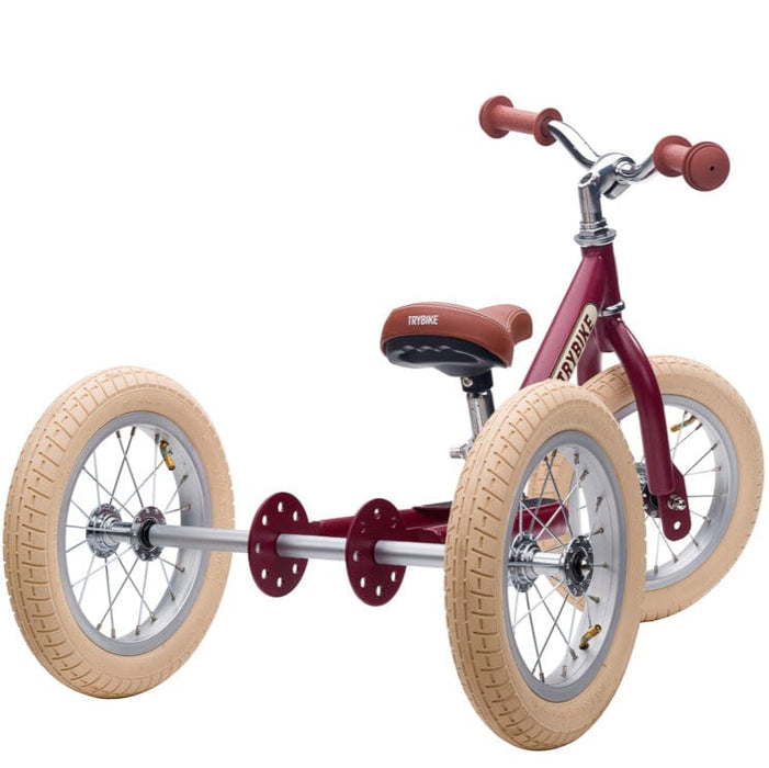 Balance Bike Trybike 2 in 1 Vintage Steel Balance Bike - Red 87191891617521