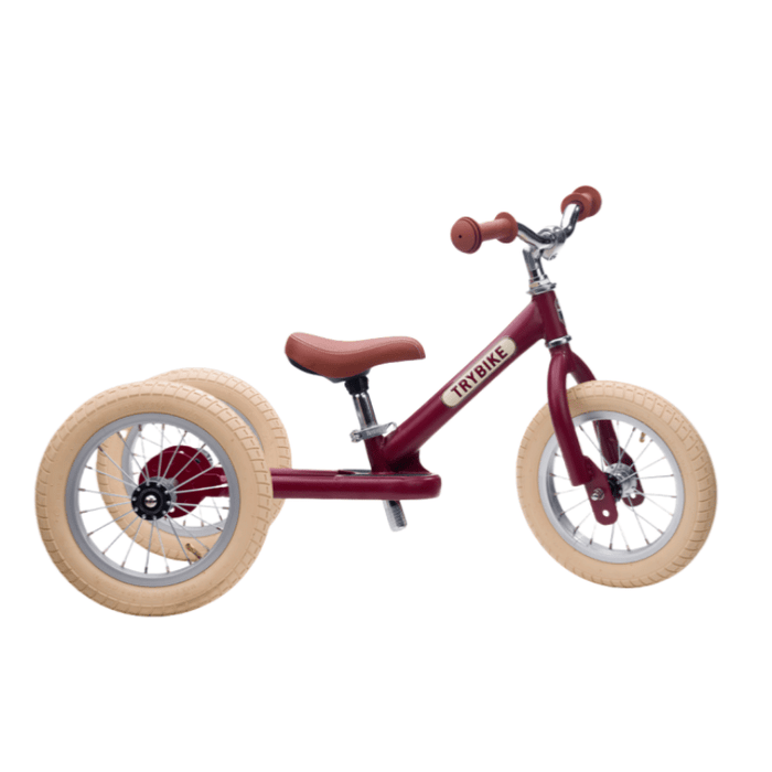 Balance Bike Trybike 2 in 1 Vintage Steel Balance Bike - Red 87191891617521