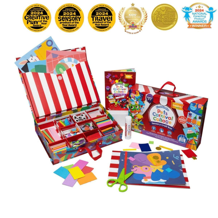 Art-Craft My Creative Box Pets Carnival Collage Sensory Activity Box 769807531970