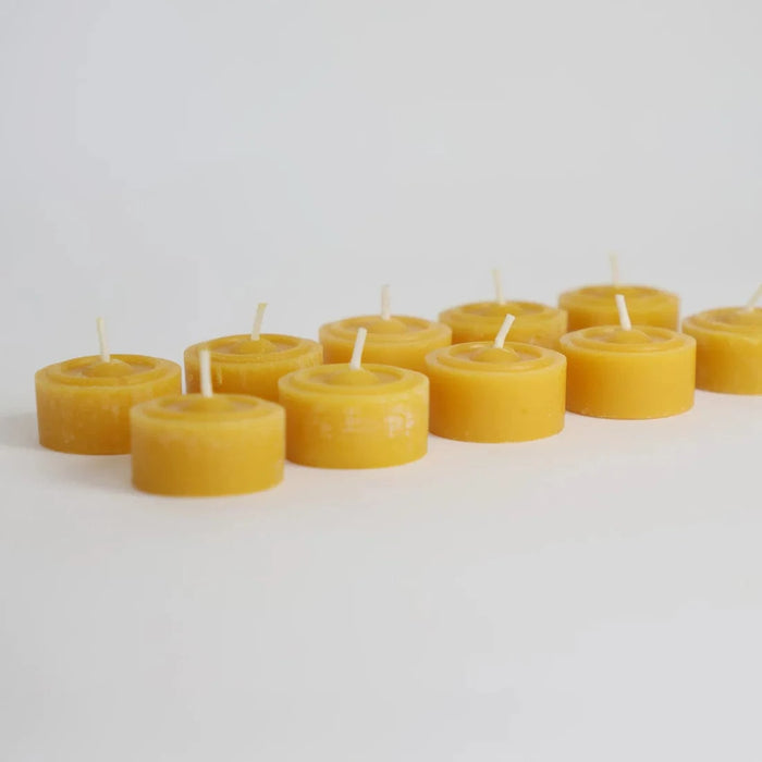 Party Supply Grimm’s Tea Light Candles 100% Beeswax Set of 10