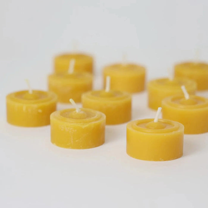 Party Supply Grimm’s Tea Light Candles 100% Beeswax Set of 10