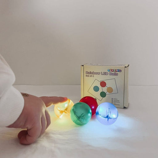 Toypark Rainbow LED Balls Set of 4 - Marble Run - Toypark