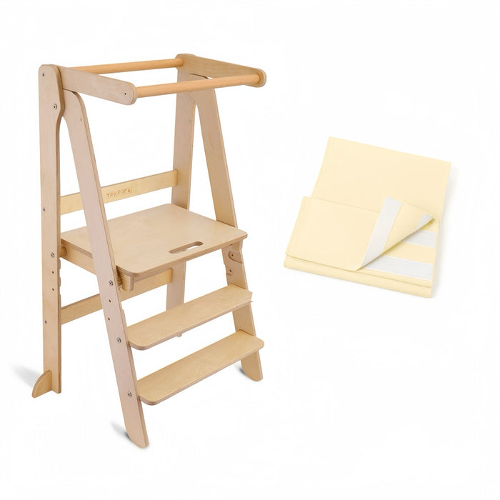 Plywood Learning Towers Toypark Foldable Learning Tower with Safety Net