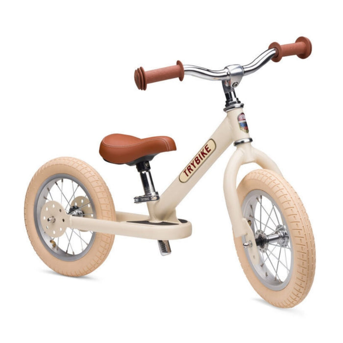 Balance Bike Trybike Steel 2 Wheel Balance Bike - Cream Vintage