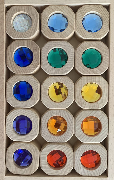 Building Blocks Papoose Toys - Bitcoin Window Rainbow (15 Piece Set) 704537401032