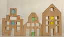 Building Blocks Papoose Toys - Dutch Wood Houses (3 Piece Set) 704537401322