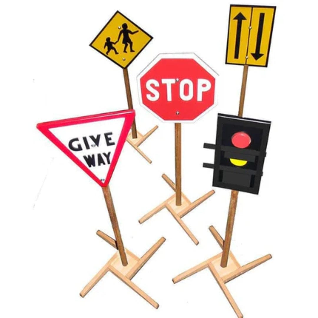 QToys Child Size Traffic Signs | Montessori Toys | Toypark Australia