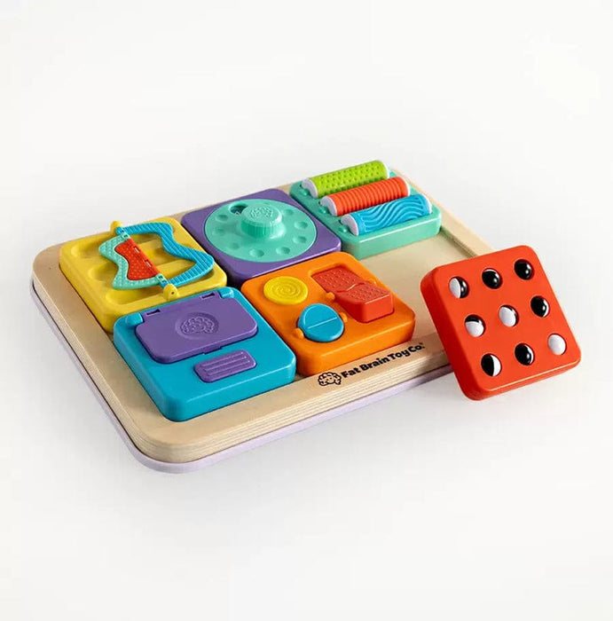 Activity Toys Fat Brain Toys PlayTab Sensory Set 4 (Gears, Lenticular, Squeaker Tile)