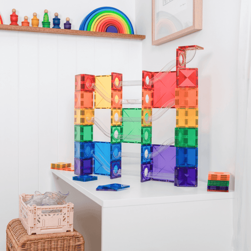 Connetix Super Ball Run Pack 134 Piece - Australian Magnetic Tiles - Toypark