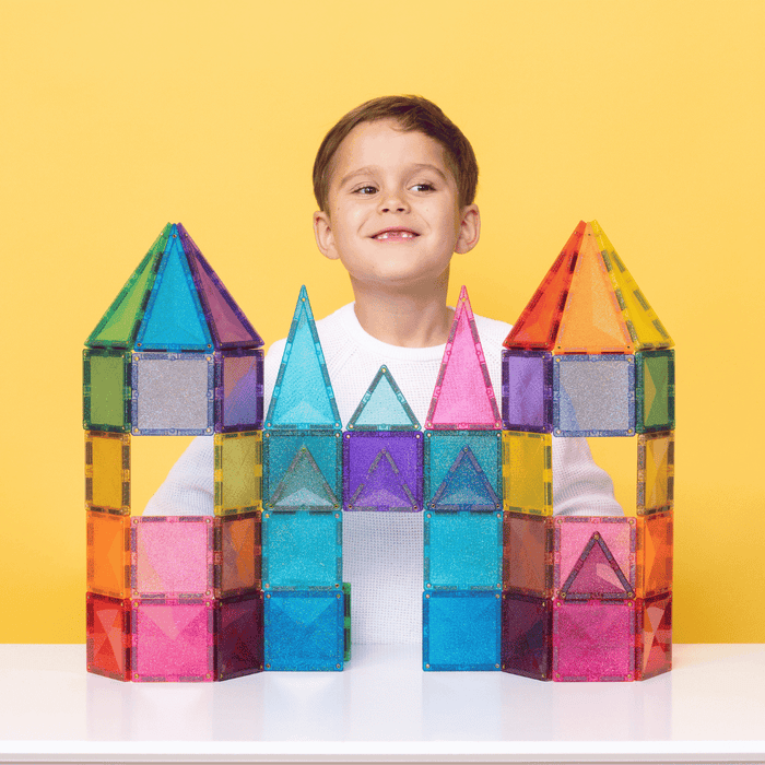 Magnetic Tiles Connetix Tiles Glitter Castle Pack 48 Piece