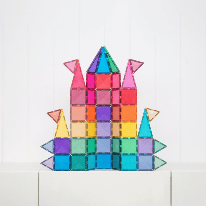 Magnetic Tiles Connetix Tiles Glitter Castle Pack 48 Piece
