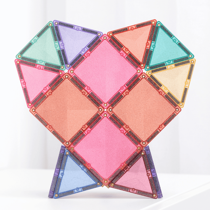 Magnetic Tiles Connetix Tiles Glitter Castle Pack 48 Piece