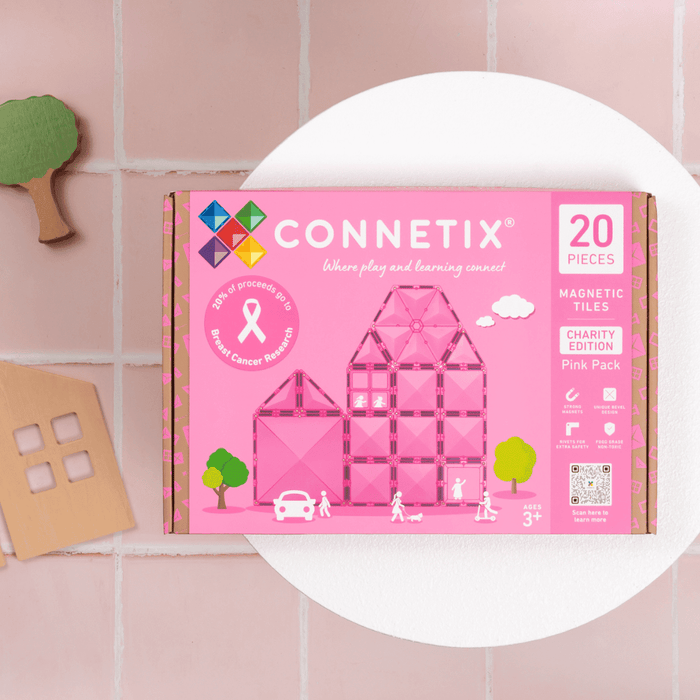 Magnetic Tiles Connetix Tiles Charity Pack Pink 20 pc 00850036293996