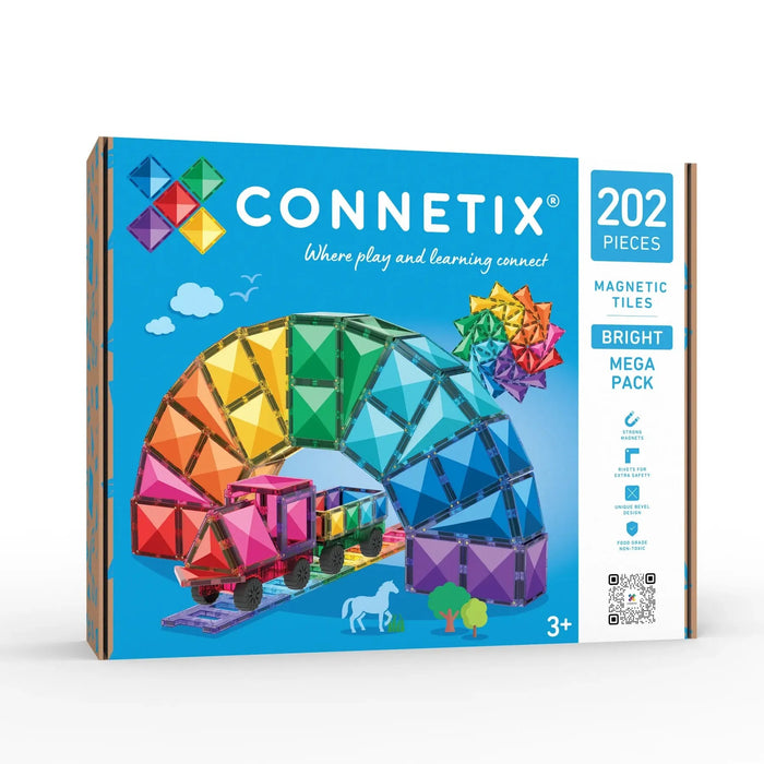 Magnetic Tiles Connetix Tiles Bright Mega Pack 202 Piece 810164731319