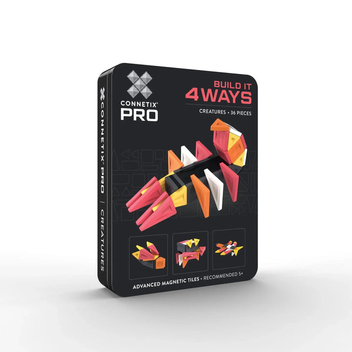 Magnetic Tiles Connetix Tiles PRO Build It 4 Ways Creatures Pack 36 Piece 810164730367