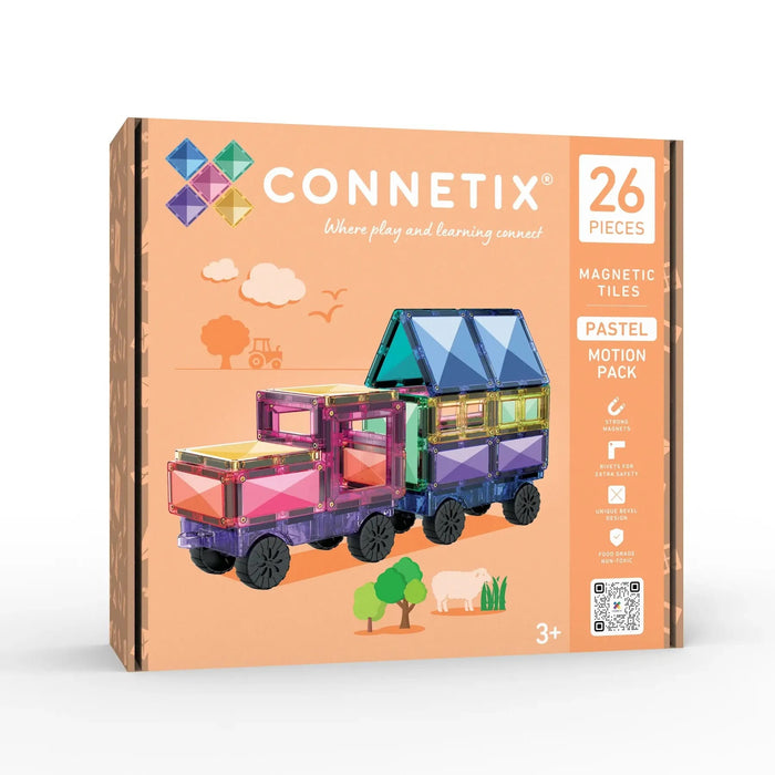 Magnetic Tiles Connetix Tiles 26 Piece Pastel Motion Pack 810164731142