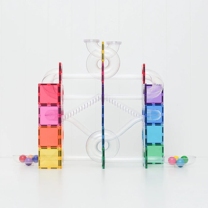 Magnetic Tiles Connetix Tiles 114 Piece Bright Ball Run Pack 810164731296