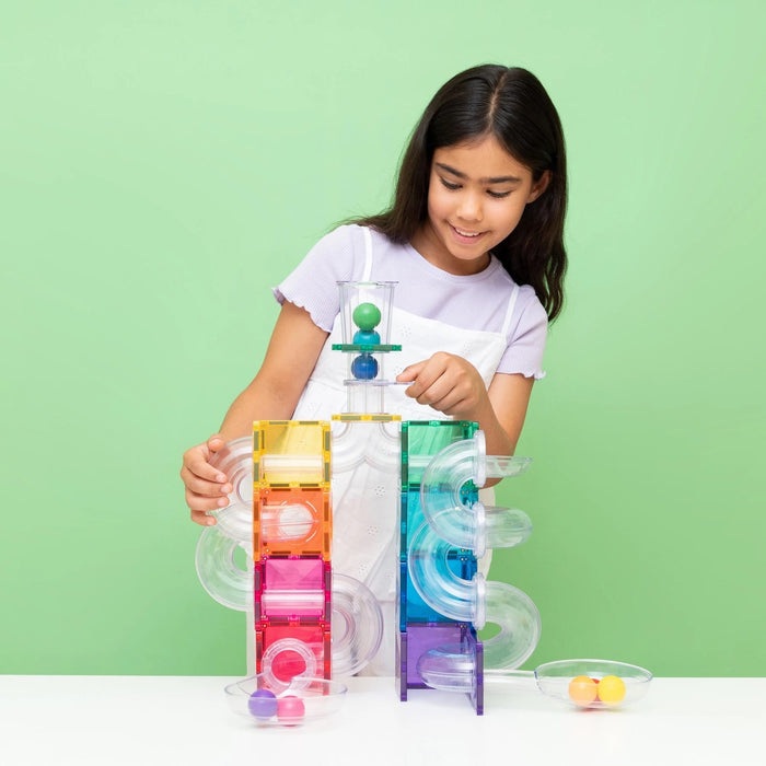 Magnetic Tiles Connetix Tiles 114 Piece Bright Ball Run Pack 810164731296