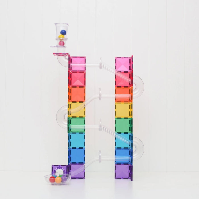 Magnetic Tiles Connetix Tiles 114 Piece Bright Ball Run Pack 810164731296