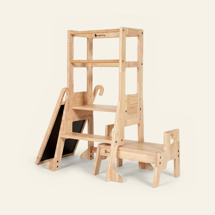 Wooden Learning Towers myduckling JALA Solid Wood Adjustable Learning Tower 3in1 - Deluxe 9361505000454