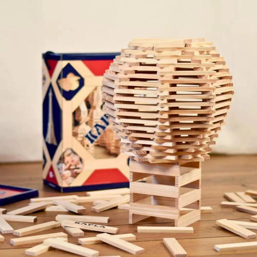 KAPLA Blocks Building Planks - 200 Natural Set - French Building Blocks - Toypark