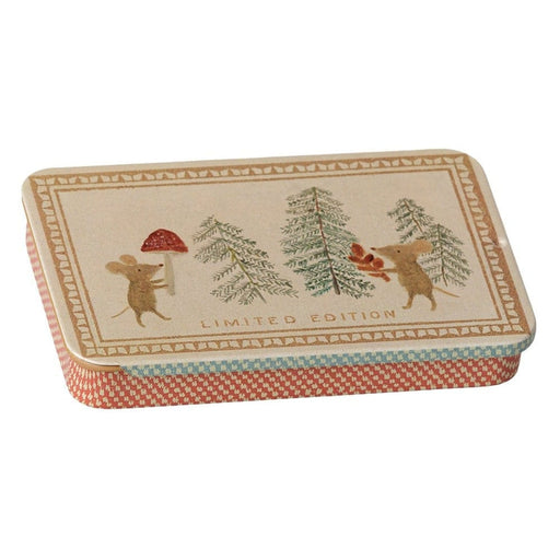 Doll House Furniture Maileg Metal Box Sliding Lid Christmas Mice