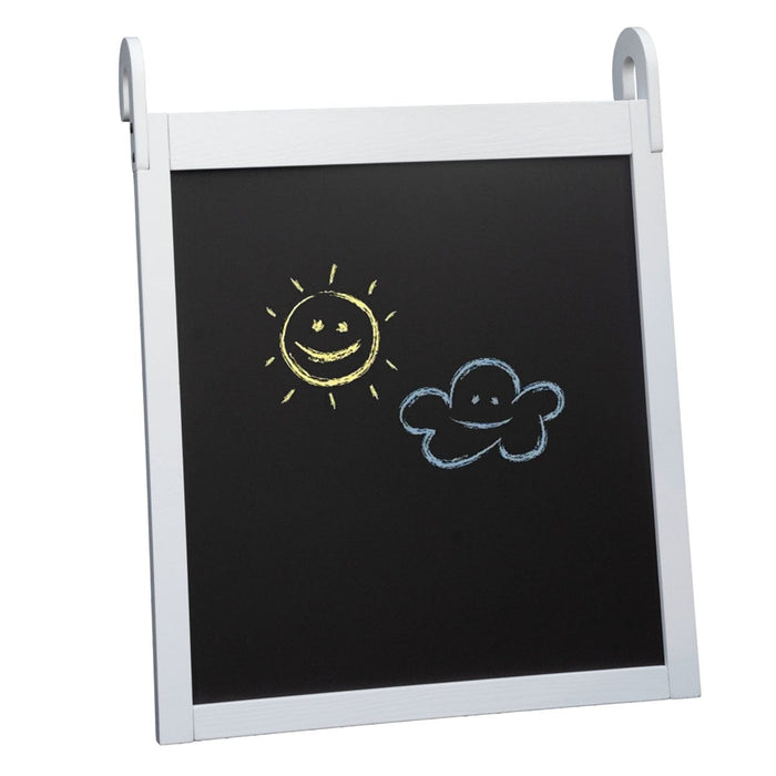 Drawing Board 2024 New My Duckling Wooden Frame Magnetic Whiteboard with Hooks - White DK-09023
