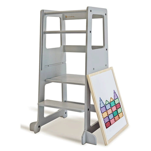 Plywood Learning Towers 2024 New My Duckling Adjustable Learning Tower 2 in 1 –Grey DK-01045
