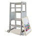 Plywood Learning Towers 2024 New My Duckling Adjustable Learning Tower 2 in 1 –Grey DK-01045