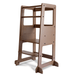 Plywood Learning Towers 2024 New My Duckling Adjustable Learning Tower 2 in 1 –Walnut(Early January Pre-Order) DK-01046