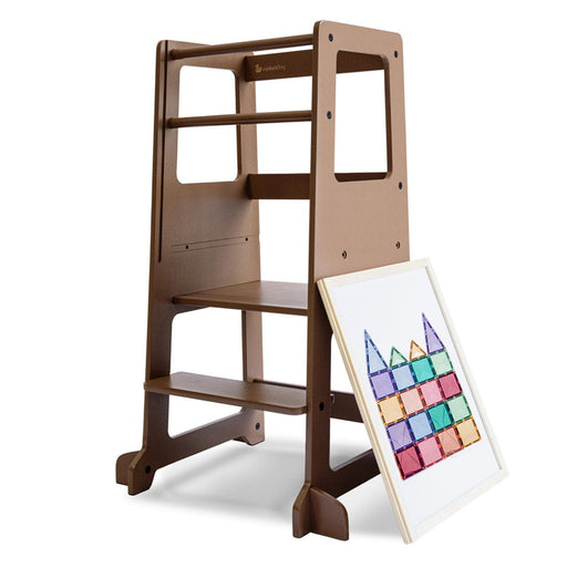 Plywood Learning Towers 2024 New My Duckling Adjustable Learning Tower 2 in 1 –Walnut DK-01046