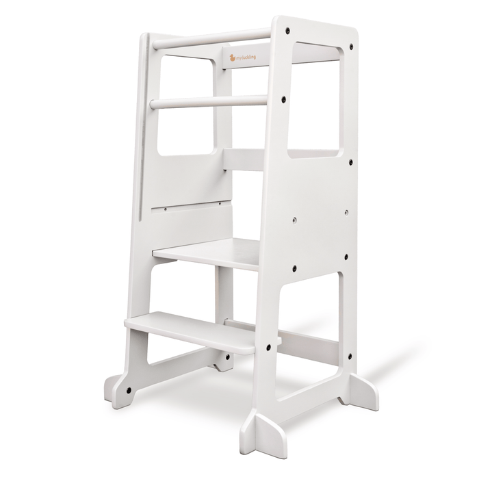 Plywood Learning Towers 2024 New My Duckling Adjustable Learning Tower 2 in 1 –White DK-01043