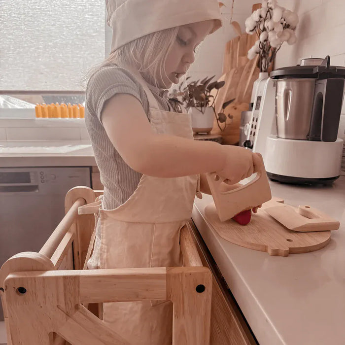 Kids Cutting Knife Set myduckling Wooden Kids Cutting Knife Set