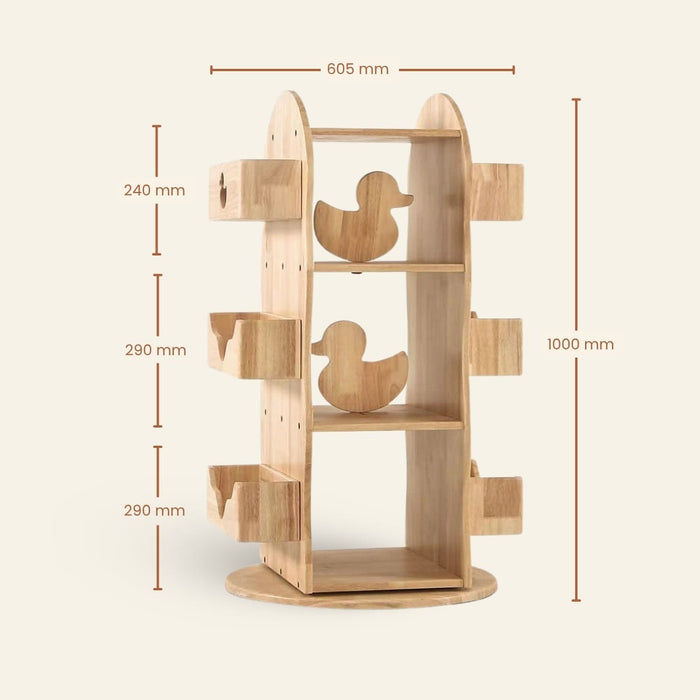Bookcase myduckling BINDI Revolving Solid Wood Bookcase 9361505000720
