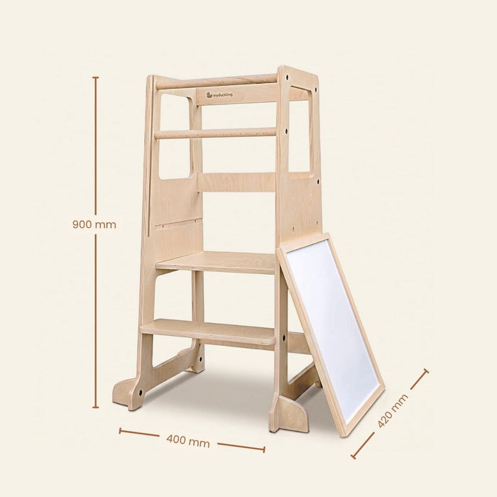 Plywood Learning Towers myduckling LOLA Adjustable Learning Tower 2 in 1 – Natural 9361505000355