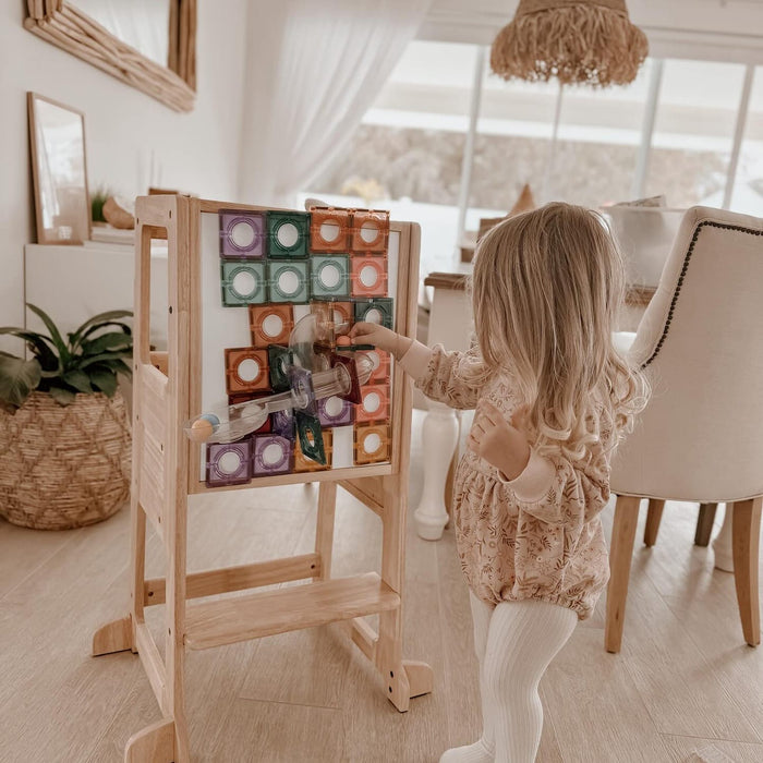 Wooden Learning Towers myduckling LOLA Solid Wood Adjustable Learning Tower 2in1 - Deluxe 9361505000799